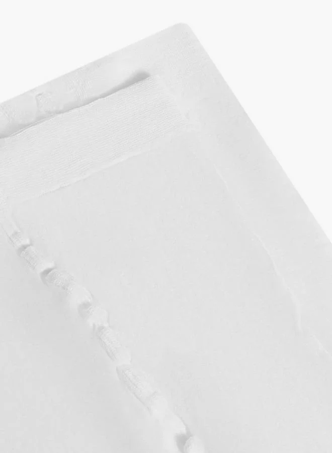Celeste WHITE Pack Of 2 Girls School Tights With Assorted Design for Women | Best Price UAE